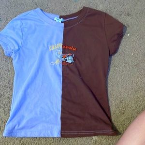 Two colored crop top